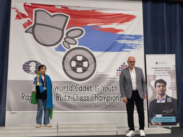 Afruza Hamdamova shaxmatning rapid yo‘nalishi bo‘yicha jahon chempioni bo‘ldi