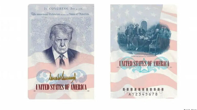 AQSh pasportida Tramp portreti paydo bo‘ladi