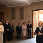 Prezident Temuriylar tarixi davlat muzeyining yangilangan binosi bilan tanishdi / Foto: Prezident.uz