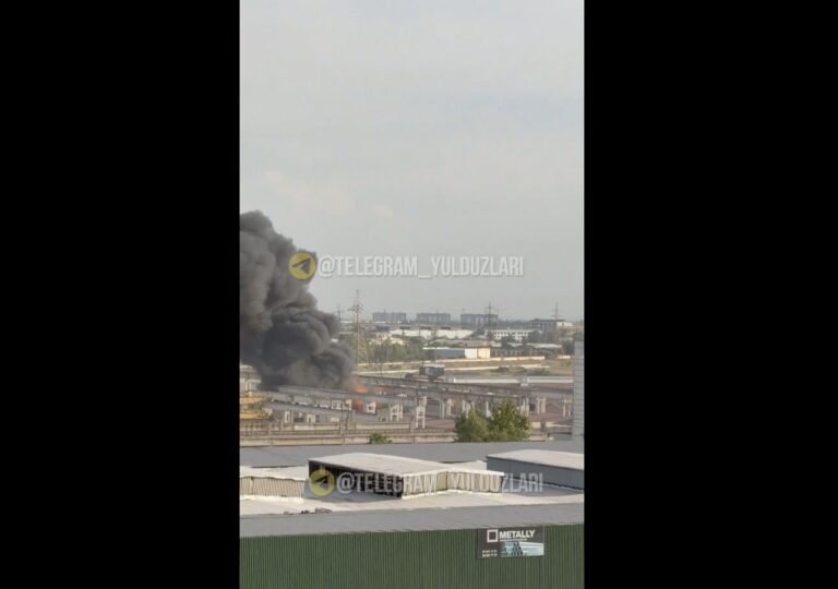 В Яшнабадском районе загорелся склад — огонь потушили в первый час