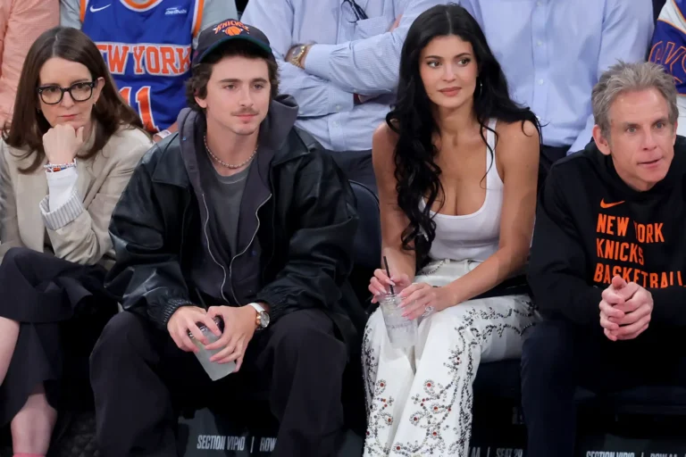 Kylie Jenner and Timothee Chalamet Enjoy Courtside Date Night at Knicks Game