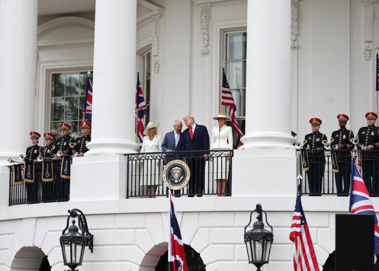 In Photos: Donald Trump’s Bruised Hands Spark Speculation During King Charles III Visit