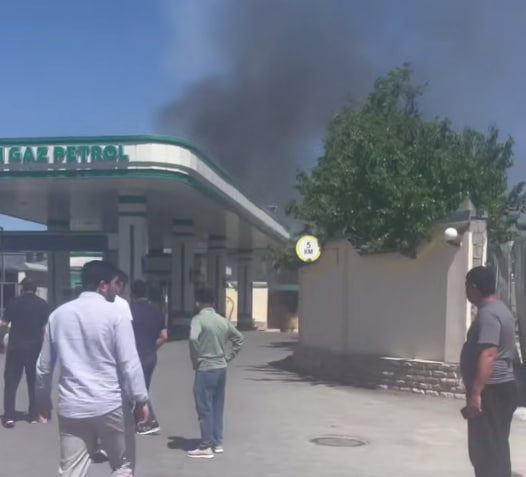 Samarqanddagi yonilg‘i quyish shoxobchasida yong‘in sodir bo‘ldi — video