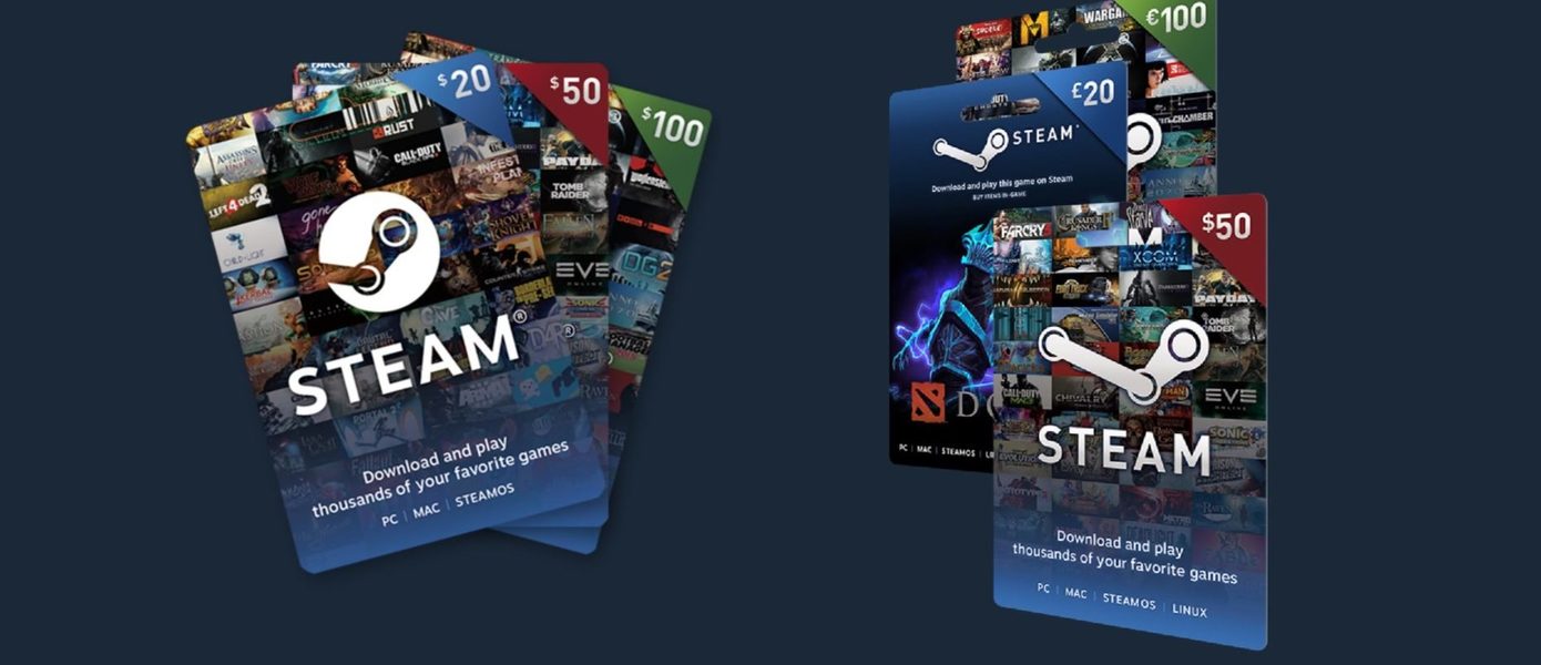 подарочные карты Steam