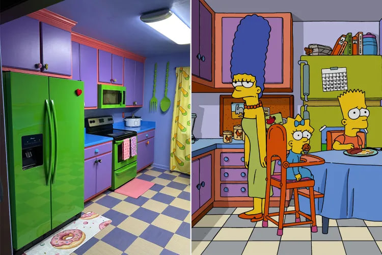 Amerikalik ayol uch oyda Simpsonlar oshxonasining nusxasini yaratdi