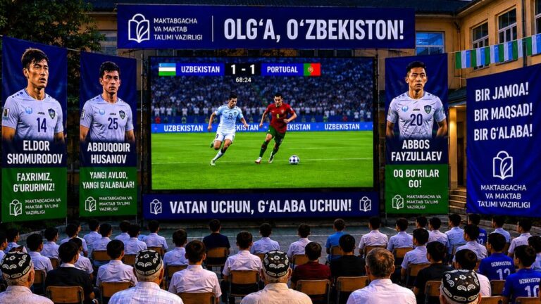 Maktablarda terma jamoa o‘yinlari uchun tomosha maydonlari tashkil etiladi