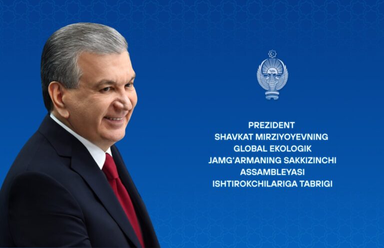 Mirziyoyev Samarqandni Markaziy Osiyoning yashil investitsiyalar va innovatsiyalar poytaxti deb e’lon qilishni taklif etdi