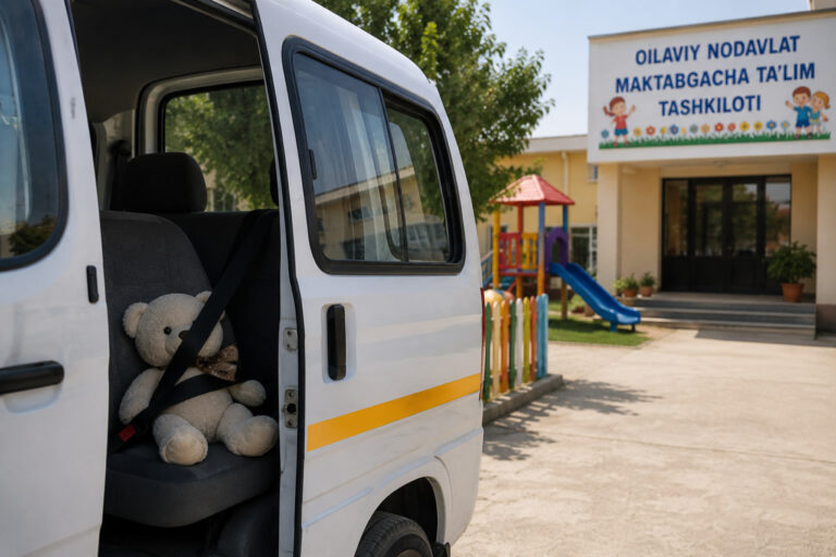 Qamashida 3 yoshli bola bog‘cha mashinasida qolib ketib vafot etdi