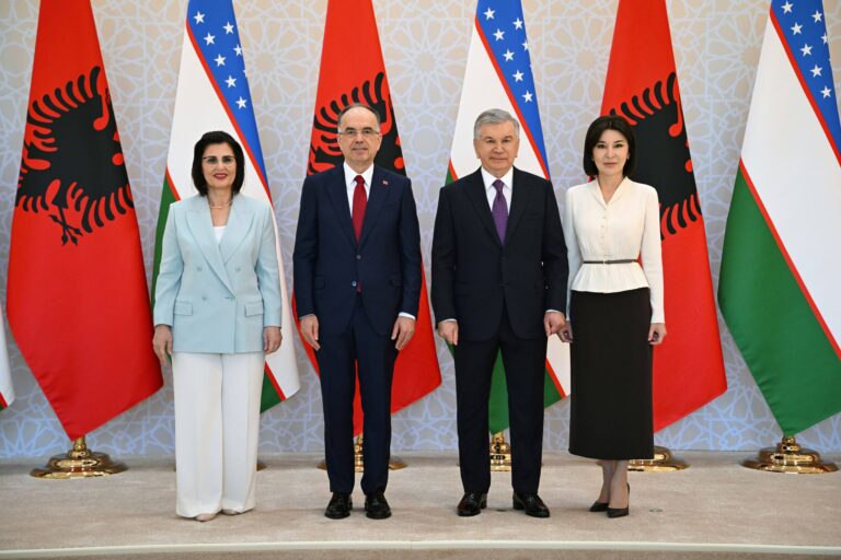 Albaniya prezidentini rasmiy kutib olish marosimi bo‘lib o‘tdi — foto