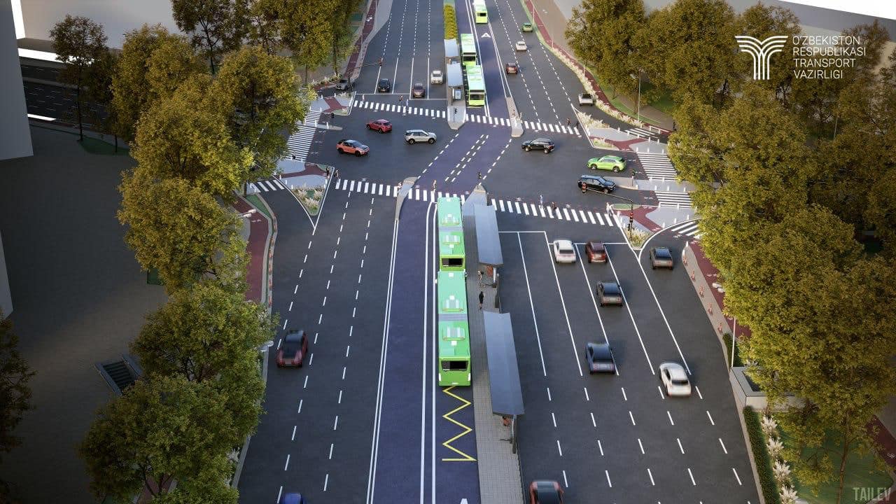 Magic City hududida avtobuslar uchun ajratilgan yo‘laklar paydo bo‘ldi