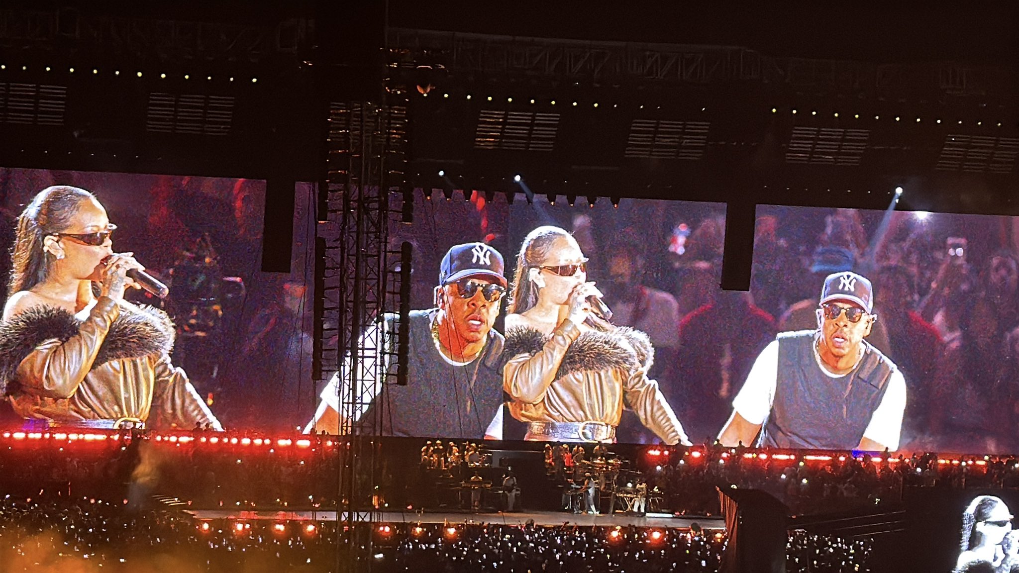Rihanna Joins Jay-Z for Surprise Yankee Stadium Performance