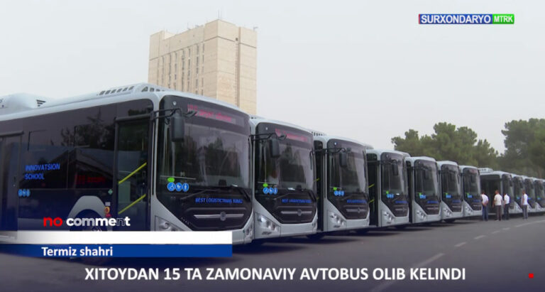 Termizga 15 ta zamonaviy avtobus olib kelindi