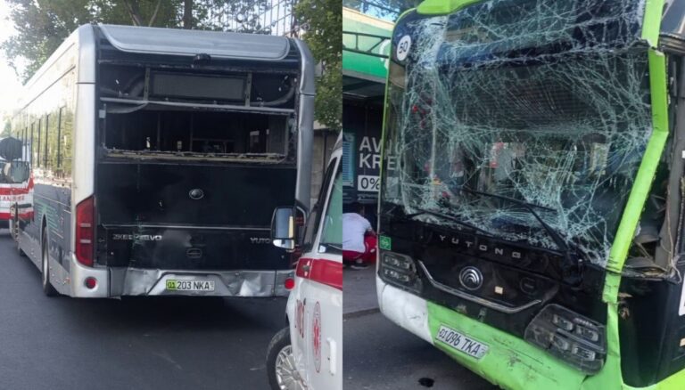 Toshkentda ikki Yutong avtobusi ishtirokida YTH sodir bo‘ldi