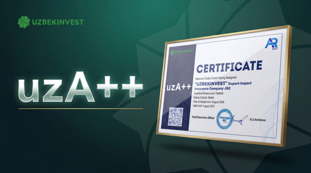 Uzbekinvest retains highest solvency rating of "uzA++"