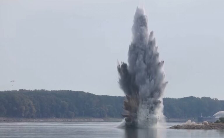 Romania blasts Danube rock to cool nuclear power plant