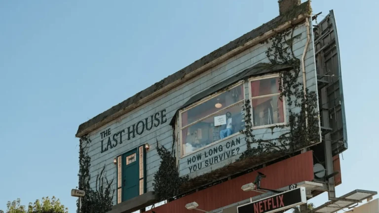 Man lives inside billboard for Netflix's 